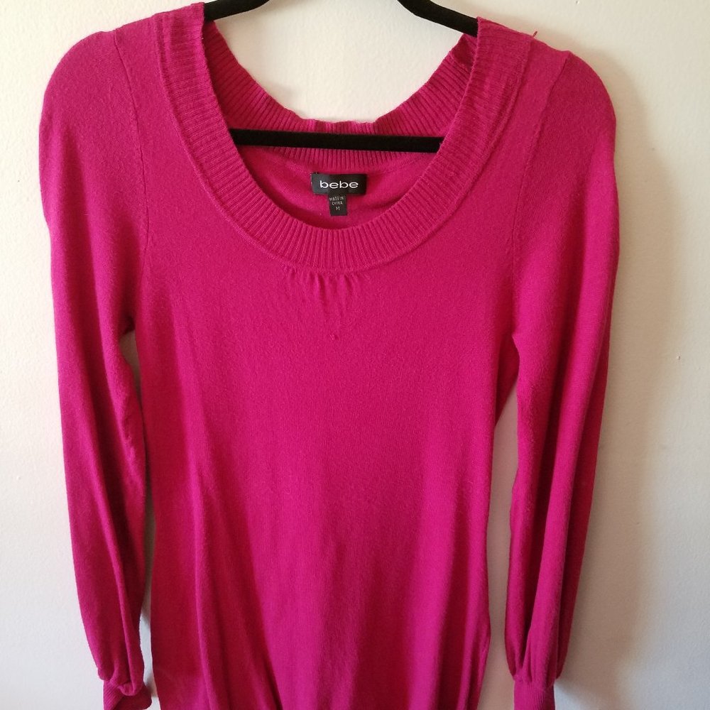 Hot Pink Bebe Tunic Dress